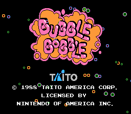Pac-Man Bubble Bobble Title Screen